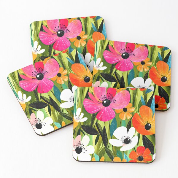 Item preview, Joyful Floral Garden Vibrantly Colorful Contemporary Modern Art designed and sold by DEC02.