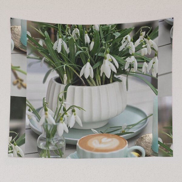 Item preview, Snowdrops and Morning Coffee – Cozy Spring Aesthetic designed and sold by AmetistLight.