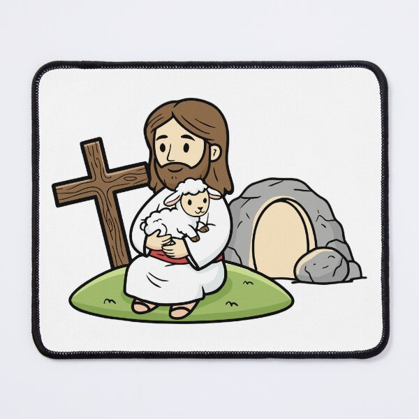 Item preview, The Good Shepherd - Jesus with Lamb and Empty Tomb designed and sold by Artsy Corner.