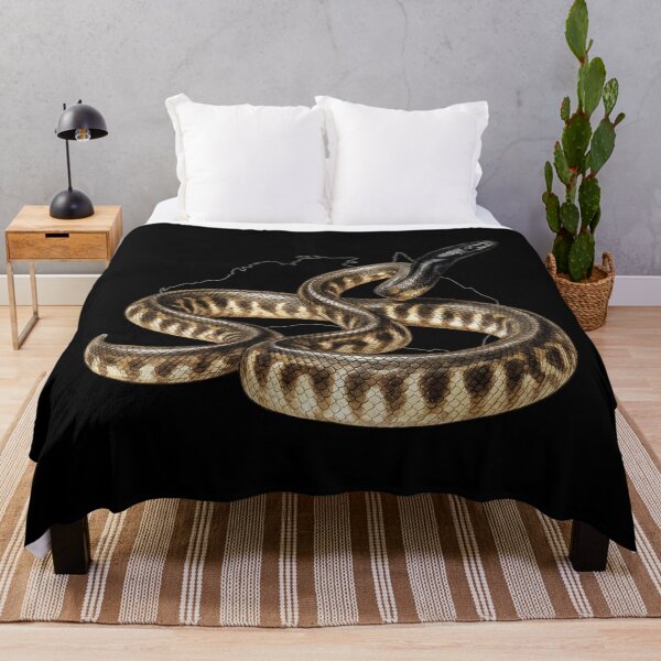 Item preview, The Solar-Powered Tar Pot: Black-headed Python (Aspidites melanocephalus) Vintage Wildlife Print designed and sold by FreiherrPK.