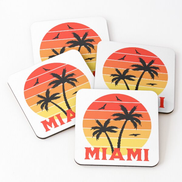 Item preview, Sunset Miami Colorful Palms trees summer time designed and sold by mizam.