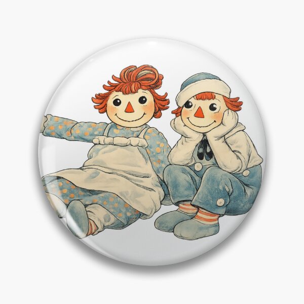 Item preview, Raggedy Ann and Andy Storybook Illustration Lakeside Adventure Scene for Vintage Children’s Book Art Lovers designed and sold by RickE.