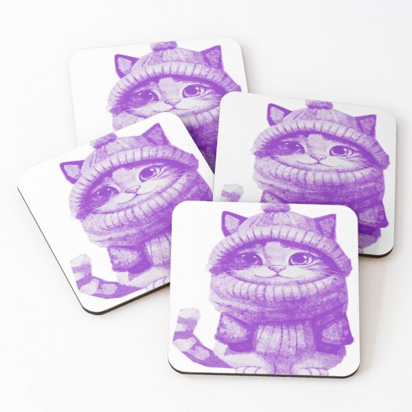 Item preview, Cute Cartoon Cat Wearing Winter Clothes designed and sold by kinpirks.