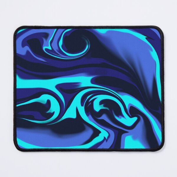 Item preview, Deep Ocean Liquid Marble – Blue and Cyan Fluid Art Pattern designed and sold by VitalusDesignArtV.