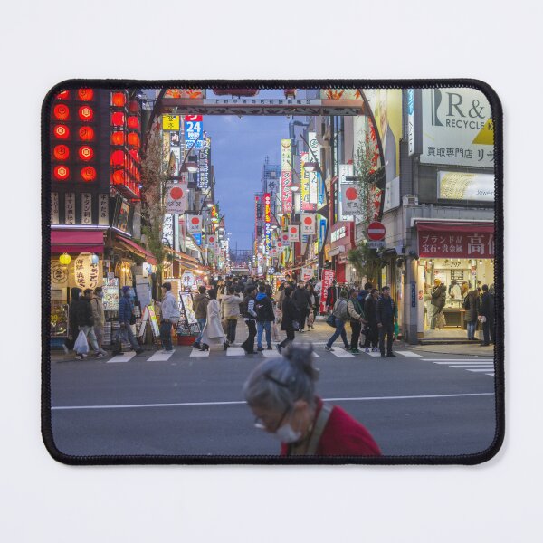 Item preview, Elderly Woman Crossing Street at Ueno Nakadori Shotengai, Tokyo designed and sold by Pix4Japan.