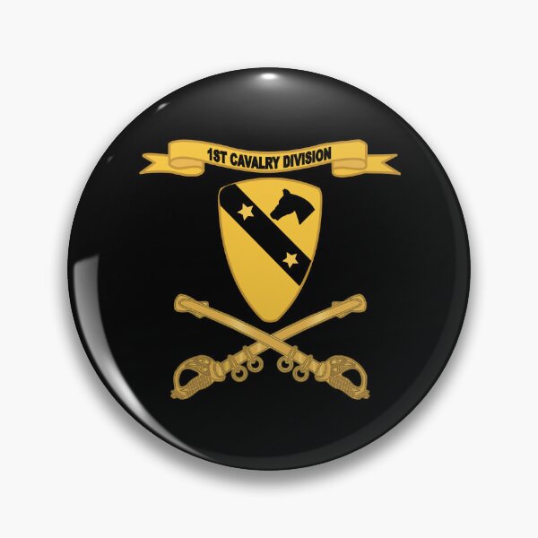 Item preview, Army - 1st Cavalry Division - DUI w Ribbon - Br X 300 designed and sold by Military Insignia Products.