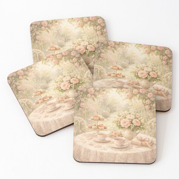 Item preview, Rose Garden Storybook Tea – Blooming Nostalgia Victorian Cottagecore Art designed and sold by ArtFreshStudio.