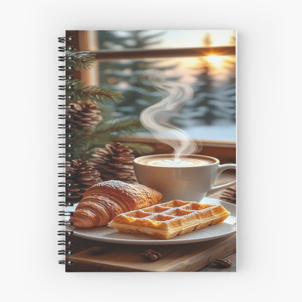 Item preview, Cozy Winter Breakfast – Coffee, Croissant and Waffle designed and sold by AmetistLight.
