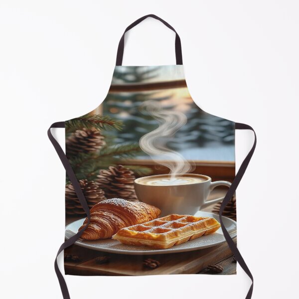 Item preview, Cozy Winter Breakfast – Coffee, Croissant and Waffle designed and sold by AmetistLight.