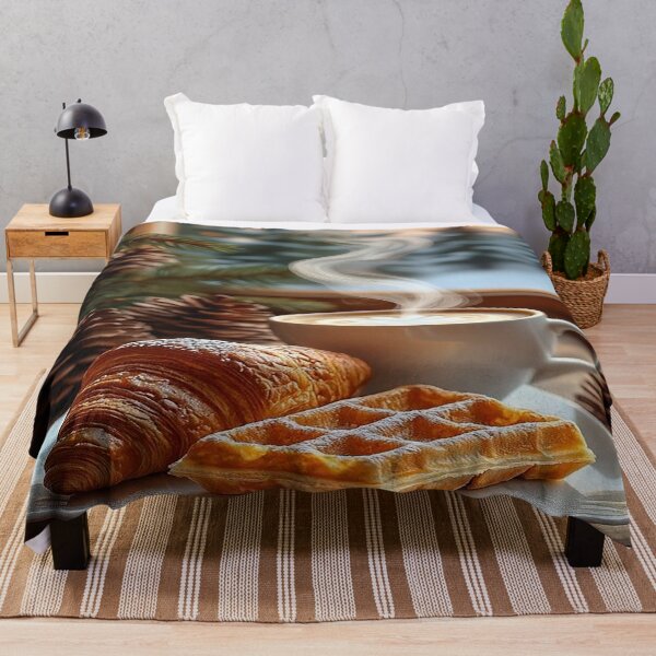 Item preview, Cozy Winter Breakfast – Coffee, Croissant and Waffle designed and sold by AmetistLight.