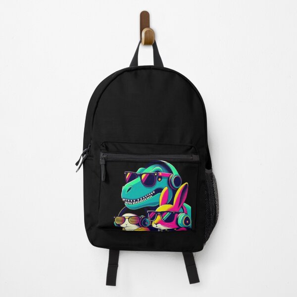 Item preview, Neon Animal Crew – Dino & Rabbits Pop Art Poster designed and sold by Dogandesighn.