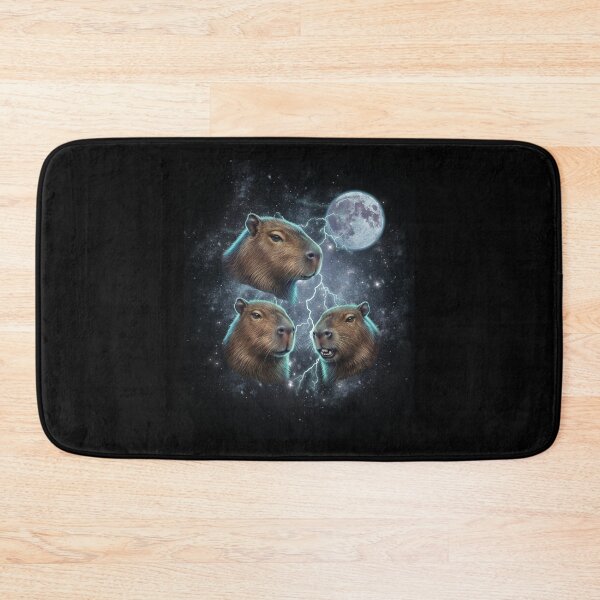 Item preview, Three Capybara Moon Cosmic Lightning Space Aesthetic designed and sold by MotivaChic.