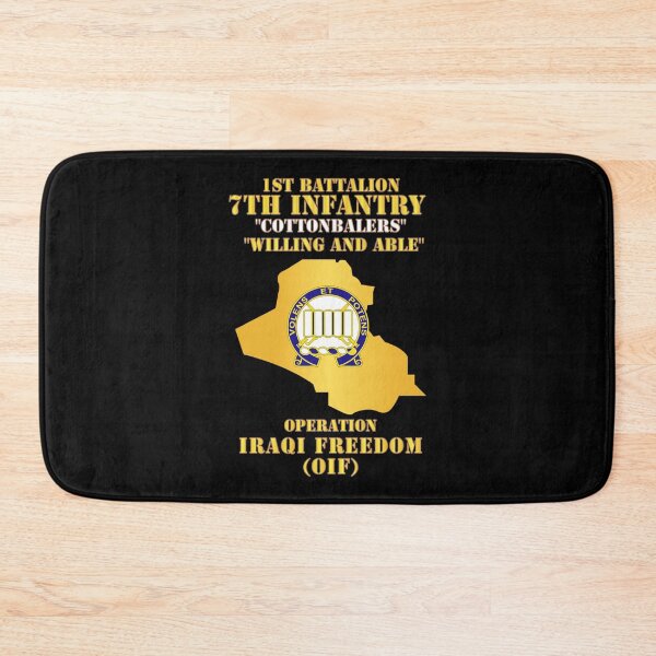 Item preview, Army - 1st Bn 7th Infantry Regt - Cottonbailers - WIlling and Able - OIF w Map X 300 designed and sold by Military Insignia Products.