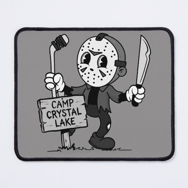 Item preview, Masked Camp Slasher Cartoon – Retro Horror Camp Illustration designed and sold by homework store.