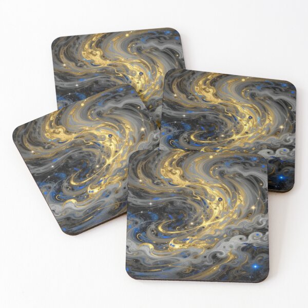 Item preview, Golden Energy Swirl – Abstract Motion Art in Dynamic Light and Deep Color Flow designed and sold by FotoworldEdel.