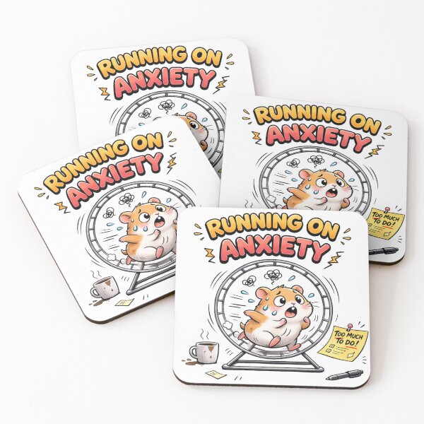 Item preview, Running on Anxiety – Hamster Wheel designed and sold by PriyankaSonara.