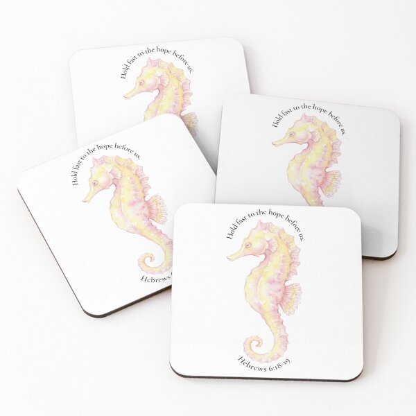 Item preview, Seahorse Faith Hope Quote Hebrews 6:19 Nautical Art designed and sold by MSDesignHaus.