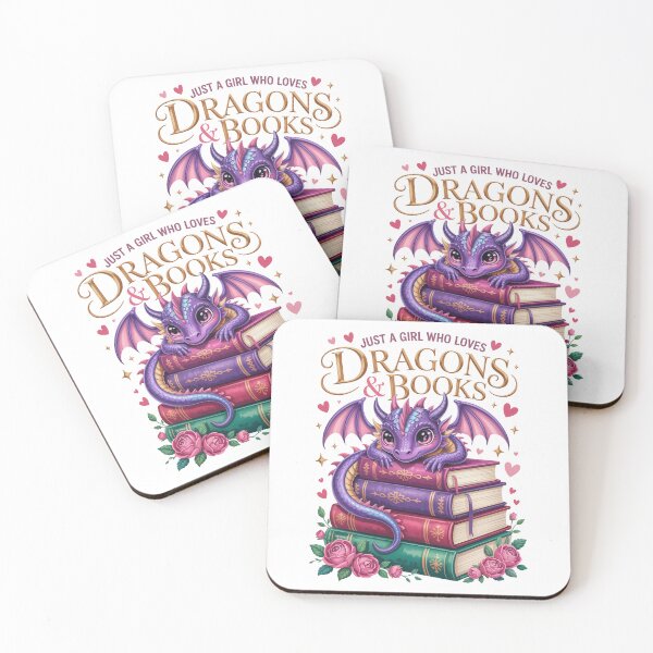 Item preview, Just A Girl Who Loves Dragons and Books designed and sold by jkrphoto.