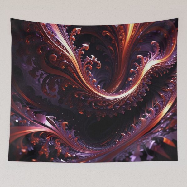 Item preview, Crimson Gold Spiral Flow designed and sold by Harmonic_Layers.