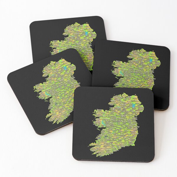 Item preview, Ireland Map Of Surnames remastered designed and sold by OliDesigns.