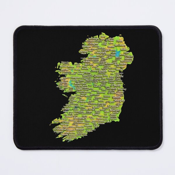 Item preview, Ireland Map Of Surnames remastered designed and sold by OliDesigns.