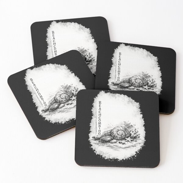 Item preview, Beachcombing Sumi-e Ink Art Print designed and sold by EuropeanPrints.