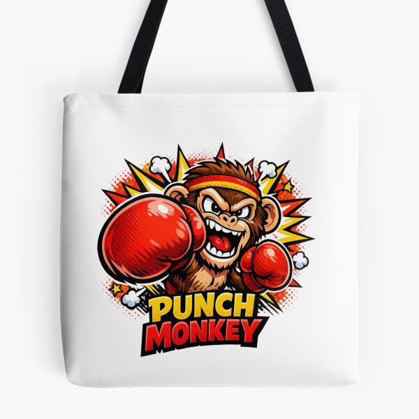 Item preview, Punch Monkey Funny Boxing Monkey Cartoon – Angry Monkey Boxer Pop Art T-Shirt Design designed and sold by ArtWaveStudio8.