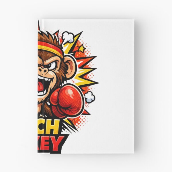 Item preview, Punch Monkey Funny Boxing Monkey Cartoon – Angry Monkey Boxer Pop Art T-Shirt Design designed and sold by ArtWaveStudio8.