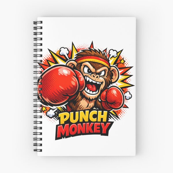 Item preview, Punch Monkey Funny Boxing Monkey Cartoon – Angry Monkey Boxer Pop Art T-Shirt Design designed and sold by ArtWaveStudio8.