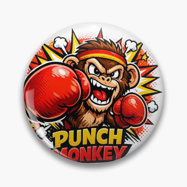 Item preview, Punch Monkey Funny Boxing Monkey Cartoon – Angry Monkey Boxer Pop Art T-Shirt Design designed and sold by ArtWaveStudio8.