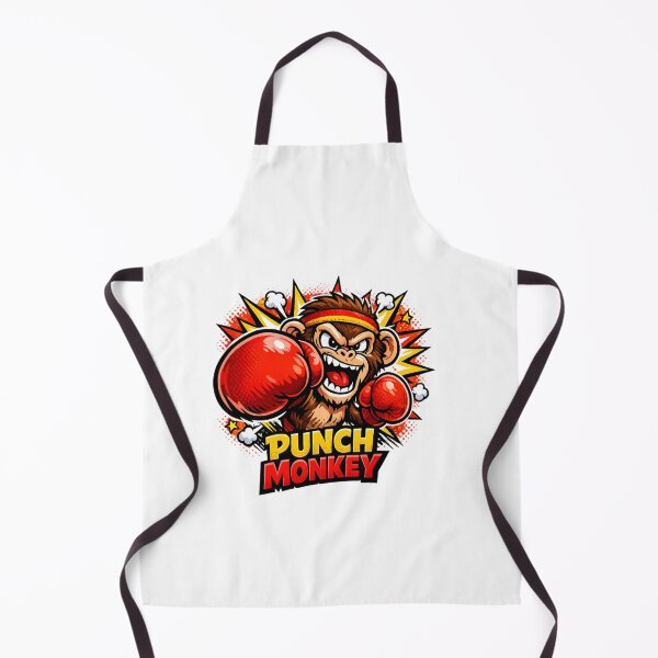 Item preview, Punch Monkey Funny Boxing Monkey Cartoon – Angry Monkey Boxer Pop Art T-Shirt Design designed and sold by ArtWaveStudio8.