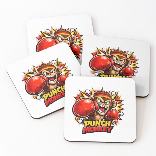 Item preview, Punch Monkey Funny Boxing Monkey Cartoon – Angry Monkey Boxer Pop Art T-Shirt Design designed and sold by ArtWaveStudio8.