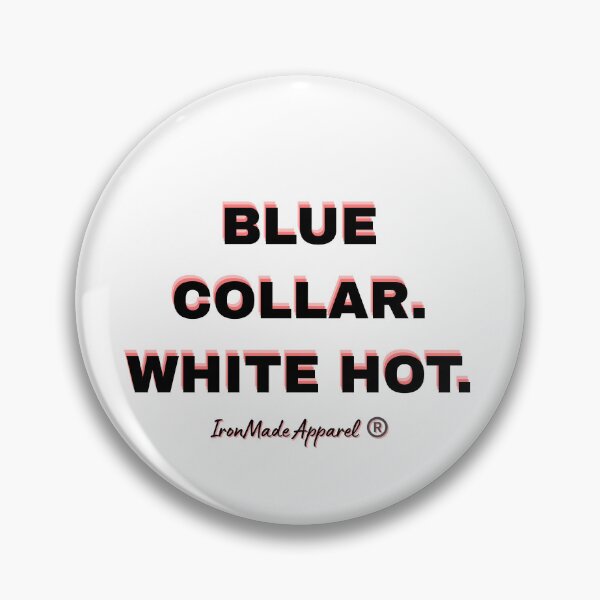 Item preview, BLUE COLLAR. WHITE HOT. Electrician Pride T-Shirt – Bold Tradesman Statement Tee for Linemen, Sparky Workers & Electrical Pros designed and sold by IronMade Apparel.