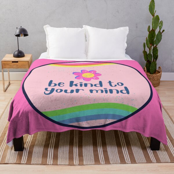 Item preview, Be Kind to Your Mind cute groovy flower rainbow design designed and sold by LibrarianLauren.