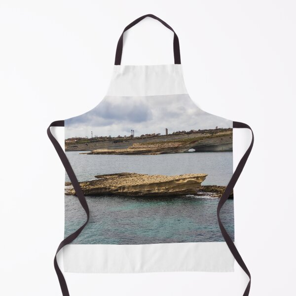 Item preview, Rocky Coastal Sea Stack and Natural Arch With Turquoise Water Under Cloudy Sky designed and sold by Nmallia.