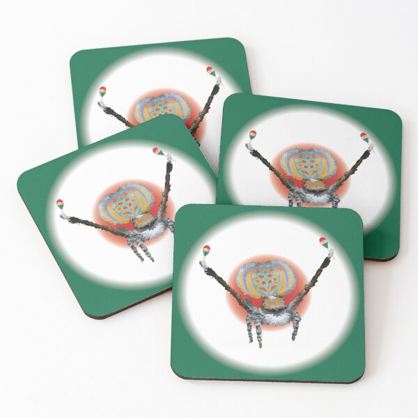 Item preview, Festive Peacock Spider with Maracas designed and sold by Arturo Daniel Garcia Palomo.