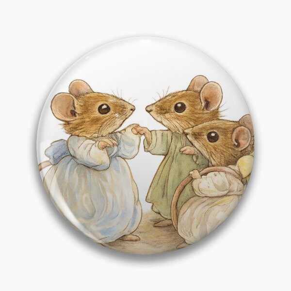 Item preview, Three Mice - Beatrix Potter - Vintage Storybook Illustration Dancing Mice Characters for Nursery Decor designed and sold by RickE.