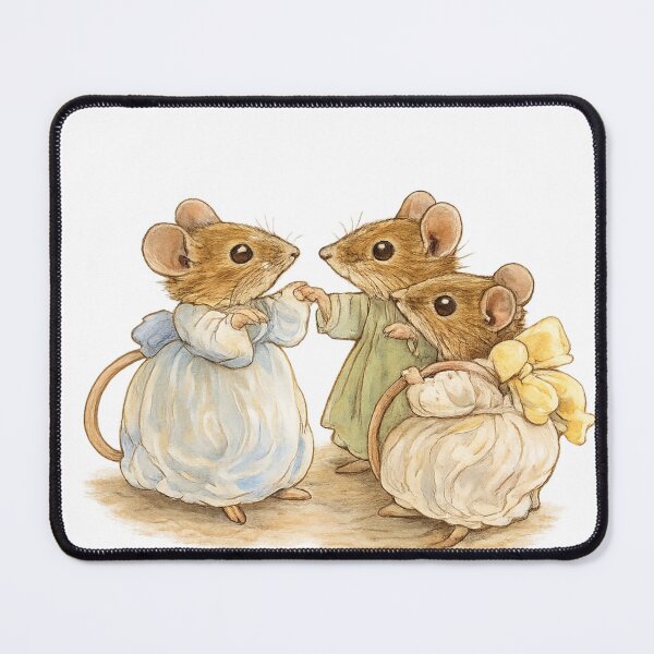 Item preview, Three Mice - Beatrix Potter - Vintage Storybook Illustration Dancing Mice Characters for Nursery Decor designed and sold by RickE.