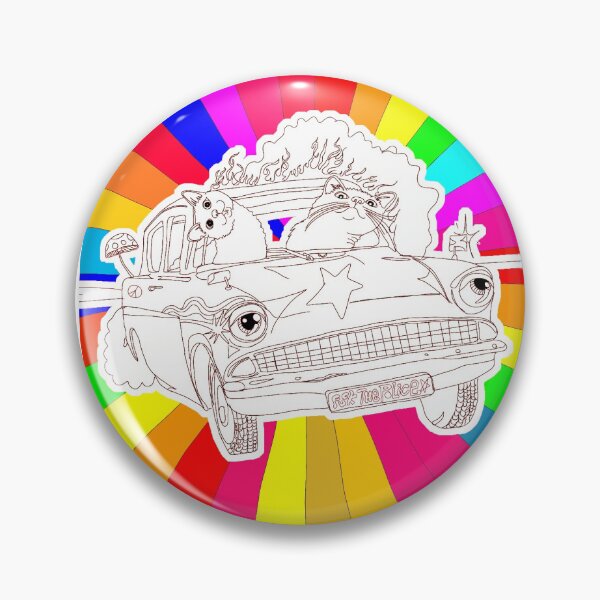 Item preview, rad cats go on a cool retro lite brite drive       ( •̀ㅅ •́  )      designed and sold by Papa-Becks-Art.