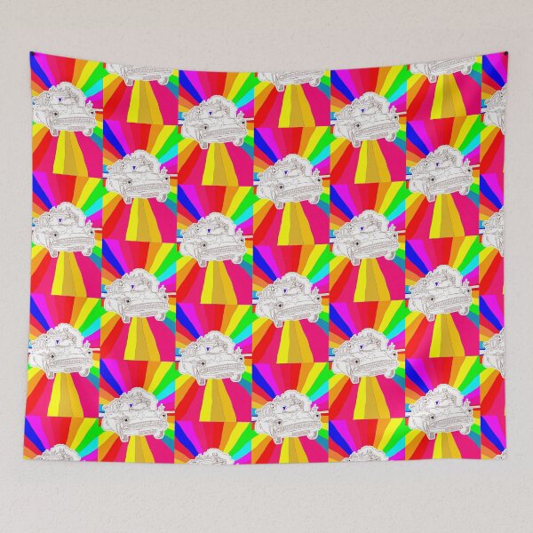 Item preview, rad cats go on a cool retro lite brite drive       ( •̀ㅅ •́  )      designed and sold by Papa-Becks-Art.