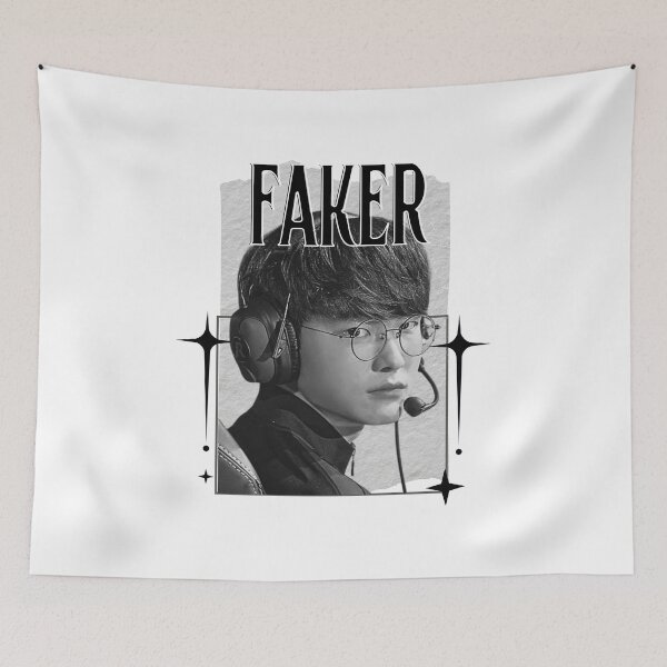 Item preview, Faker Legendary Korean Pro Gamer Portrait esports legend, professional gamer designed and sold by HELL0WBELLO.