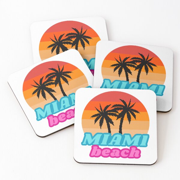 Item preview, Colorful Miami beach sunset palm trees designed and sold by mizam.