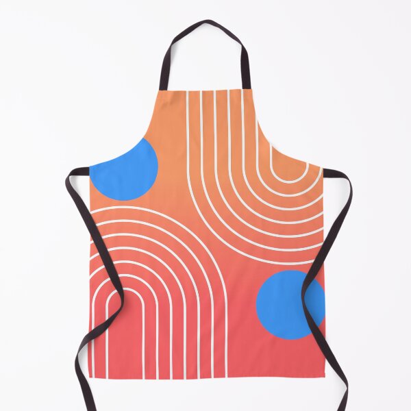 Artikelvorschau, Geometrisches Regenbogen- und Sonnenmotiv im Stil der Mid-Century-Moderne – Tangerine Disco Farbverlauf entworfen und verkauft von nineFlorals.