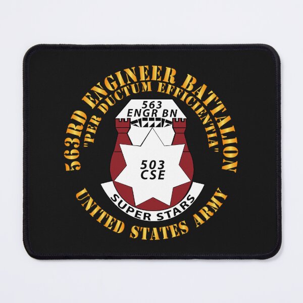Item preview, Army - 563rd Engineer Battalion - DUI - Per Ductum EFFICIENTIA - Superstars X 300 designed and sold by Military Insignia Products.