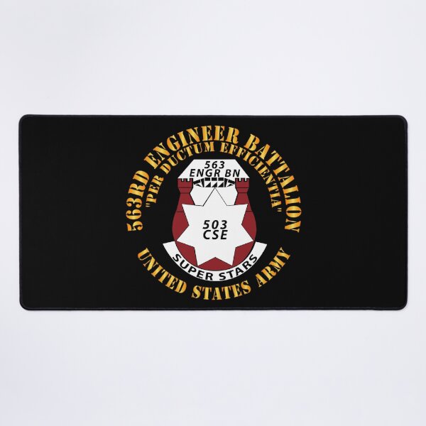 Item preview, Army - 563rd Engineer Battalion - DUI - Per Ductum EFFICIENTIA - Superstars X 300 designed and sold by Military Insignia Products.