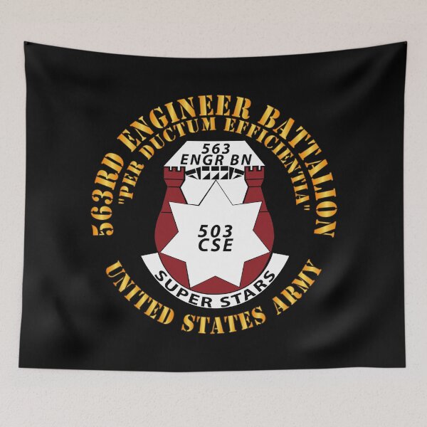 Item preview, Army  - 563rd Engineer Battalion - DUI - Per Ductum EFFICIENTIA - Superstars X 300 designed and sold by Military Insignia Products.