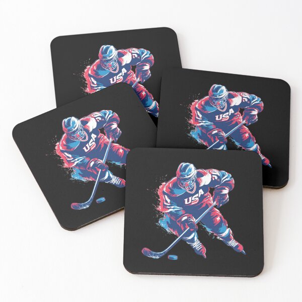 Item preview, Dynamic USA Hockey Player Illustration designed and sold by Moody Vibes Studio.