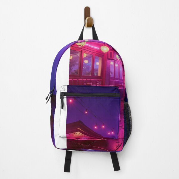 Item preview, Cyberpunk Cafe Print: Retro Neon Diner, Sci-Fi Wall Art designed and sold by Synthwave Solaris.