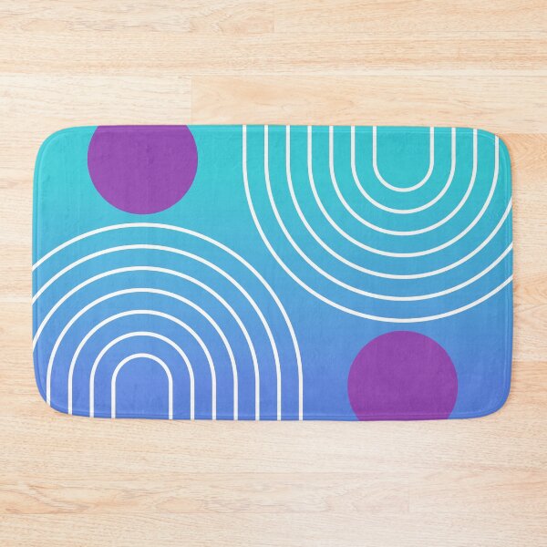 Item preview, Mid-Century Modern Geometric Rainbow and Sun Abstract - Mermaid core Dream Gradient designed and sold by nineFlorals.