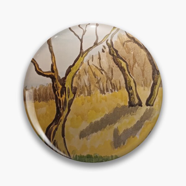Item preview, Provadia Landscape Watercolor. Autumn Trees in the Bulgarian Countryside designed and sold by Cvetok.